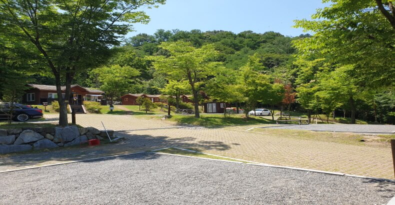 입화산참살이숲야영장 전경