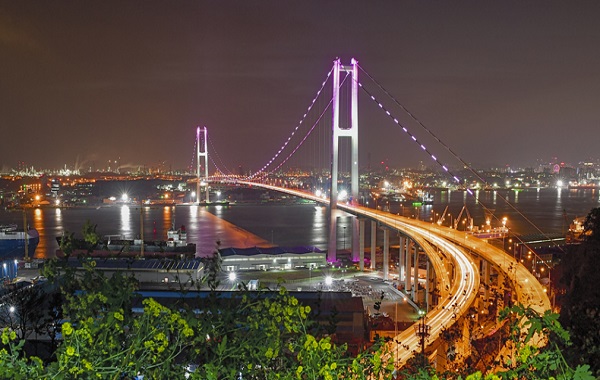 울산대교 전망대 - 울산대교 야경